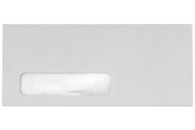 LUX Pastels Moistenable Glue #10 Window Envelope, 4 1/2 x 9 1/2, Pastel Gray, 250/Box (51384-250)