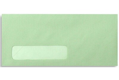 LUX Pastels Moistenable Glue #10 Window Envelope, 4 1/2 x 9 1/2, Pastel Green, 250/Box (4058-250)