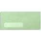 LUX Pastels Moistenable Glue #10 Window Envelope, 4 1/2" x 9 1/2", Pastel Green, 250/Box (4058-250)