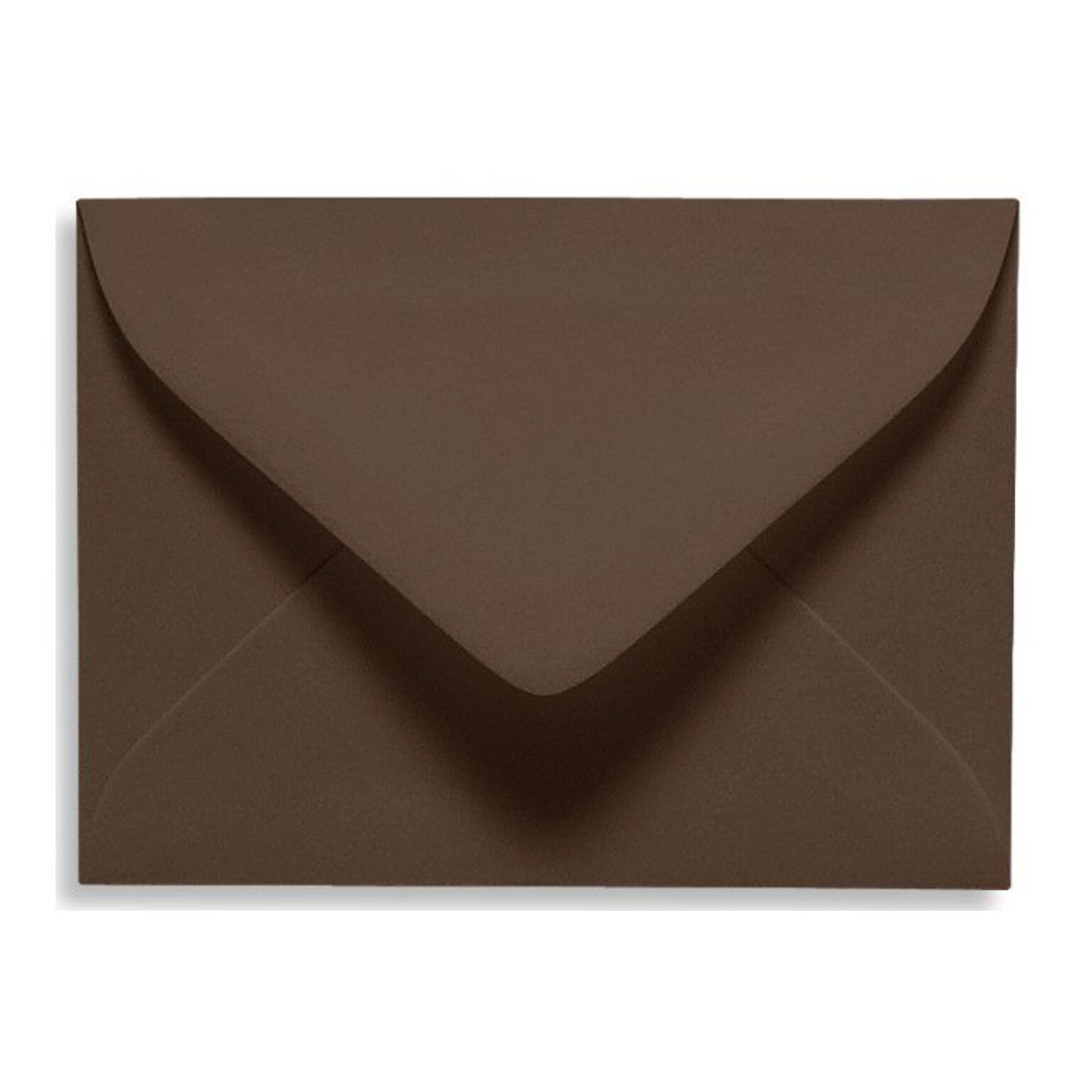 LUX® 70lb 2 11/16x3 11/16 Pointed Flap Mini Envelopes W/Glue; Chocolate Brown, 1000/BX
