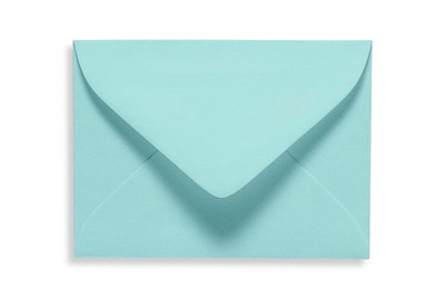 LUX 2 11/16 x 3 11/16 80lbs. #17 Mini Envelopes W/Glue, Seafoam Blue, 50/Pack