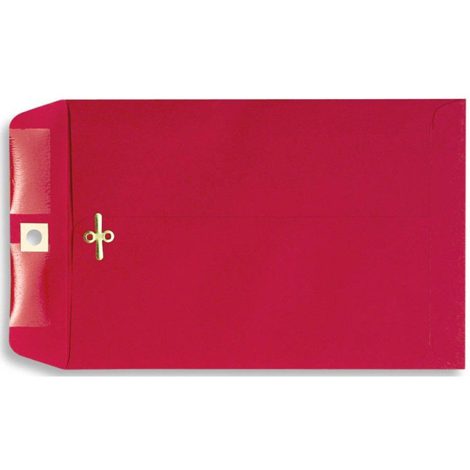 Lux® 10 x 13 Open End Clasp Envelopes; Holiday Red, 100/Pk