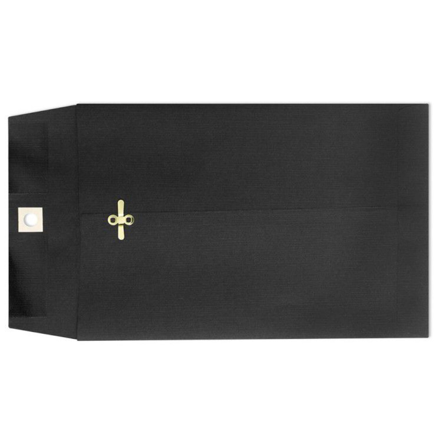 Lux® 10 x 13 Open End Clasp Envelopes; Midnight Black, 100/Pk