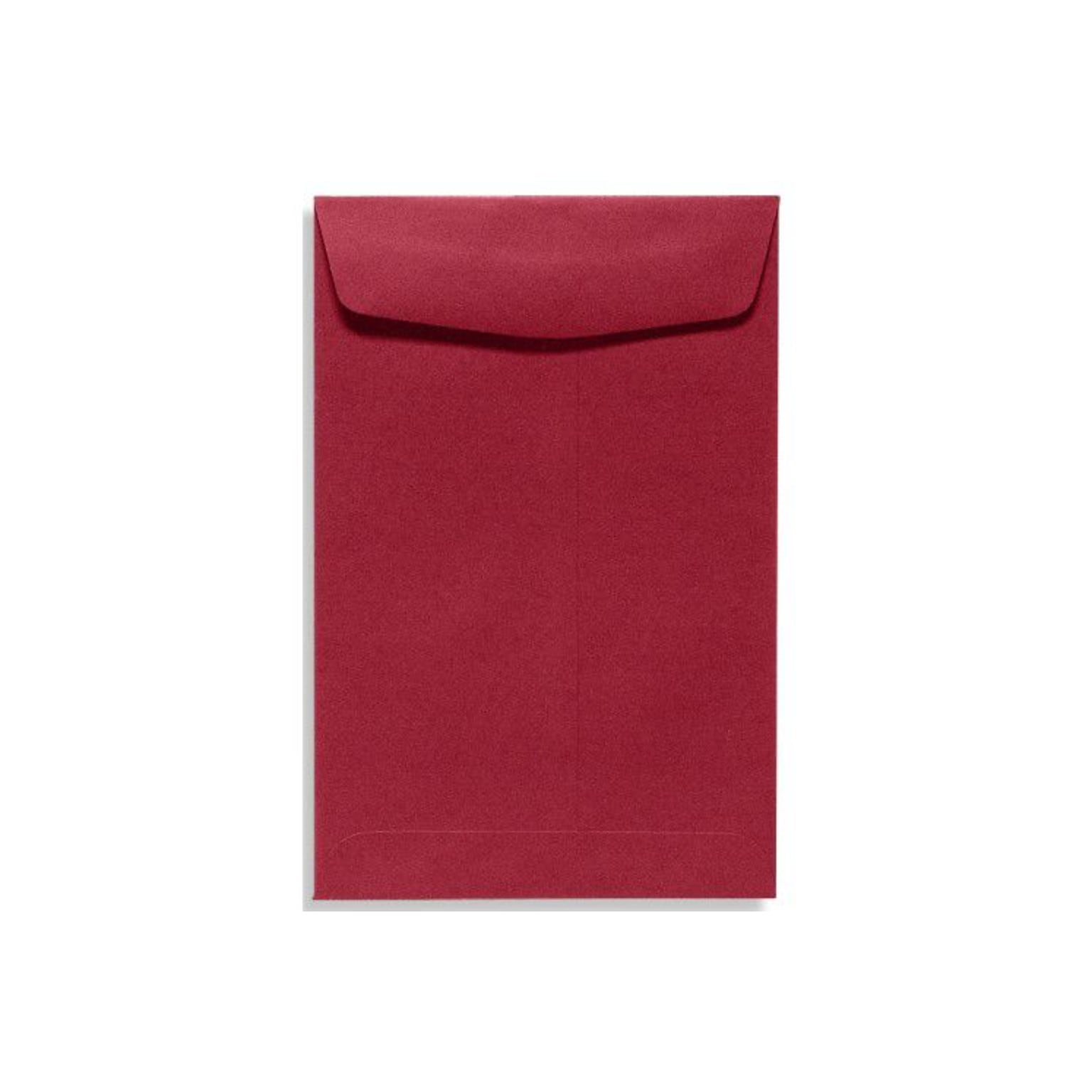 Lux® 10 x 13 70lbs. Commercial Flap Open End Envelopes; Garnet Red, 50/Pk