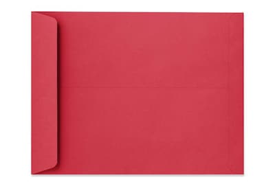 LUX 10 x 13 60lbs. Open End Envelopes, Holiday Red, 50/Pack