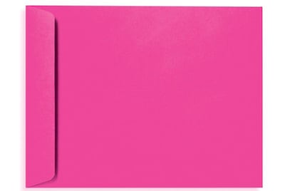 LUX® 80lbs. 10 x 13 Open End Envelopes W/Glue, Magenta Pink, 500/BX
