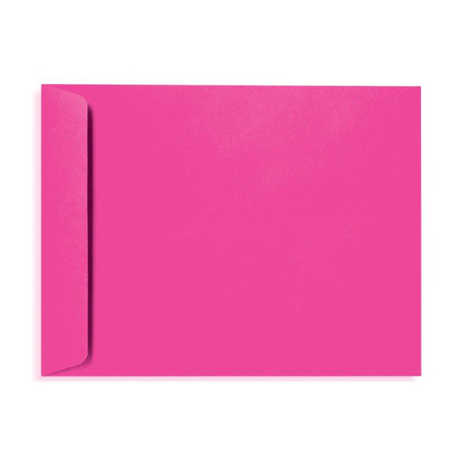 LUX® 80lbs. 10 x 13 Open End Envelopes W/Glue, Magenta Pink, 500/BX