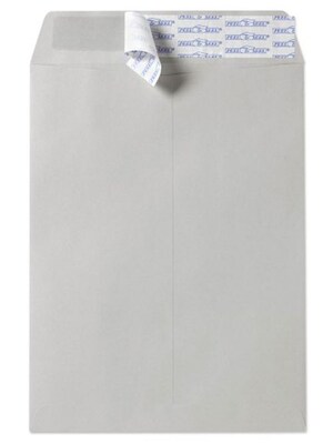 LUX® 12 x 15 1/2 Open End Envelopes With Peel & Seal, Gray Kraft, 50/Pack