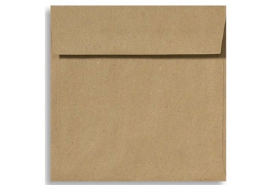 LUX® 70lb 5 1/2x5 1/2 Square Flap Envelopes W/Peel&Press; Grocery Bag Brown, 1000/BX