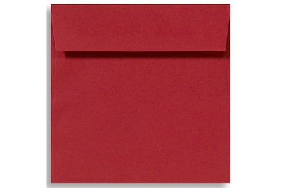 Lux® 5 1/2 x 5 1/2 70lbs. Square Flap Envelopes W/Peel & Press; Ruby Red, 50/Pk