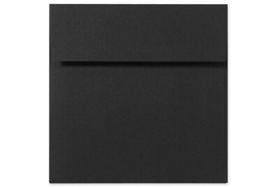 LUX 5 x 5 Square Envelopes, 50/Box, Black Linen (8505-BLI-50)