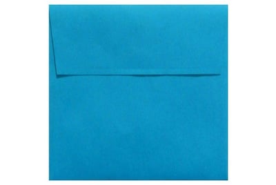 LUX® 80lbs. 5 x 5 Square Envelopes W/Peel & Press, Pool Blue, 250/BX