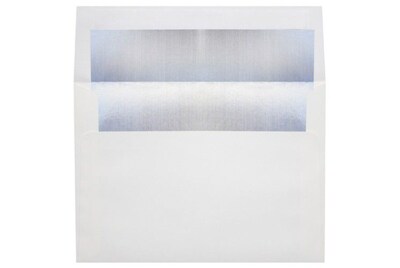 LUX 6 1/2 x 6 1/2 Foil Lined Square Envelopes 500/Box) 500/Box, White w/Silver LUX Lining (FLWH8535-03-500)