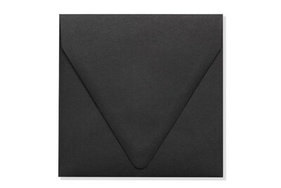 LUX 6 1/2 x 6 1/2 Square Contour Flap Envelopes 50/Box) 50/Box, Midnight Black (1855-B-50)