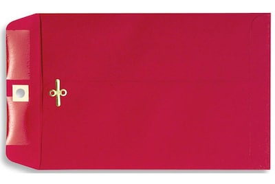 Lux® 6 x 9 Open End Clasp Envelopes; Holiday Red, 100/Pk