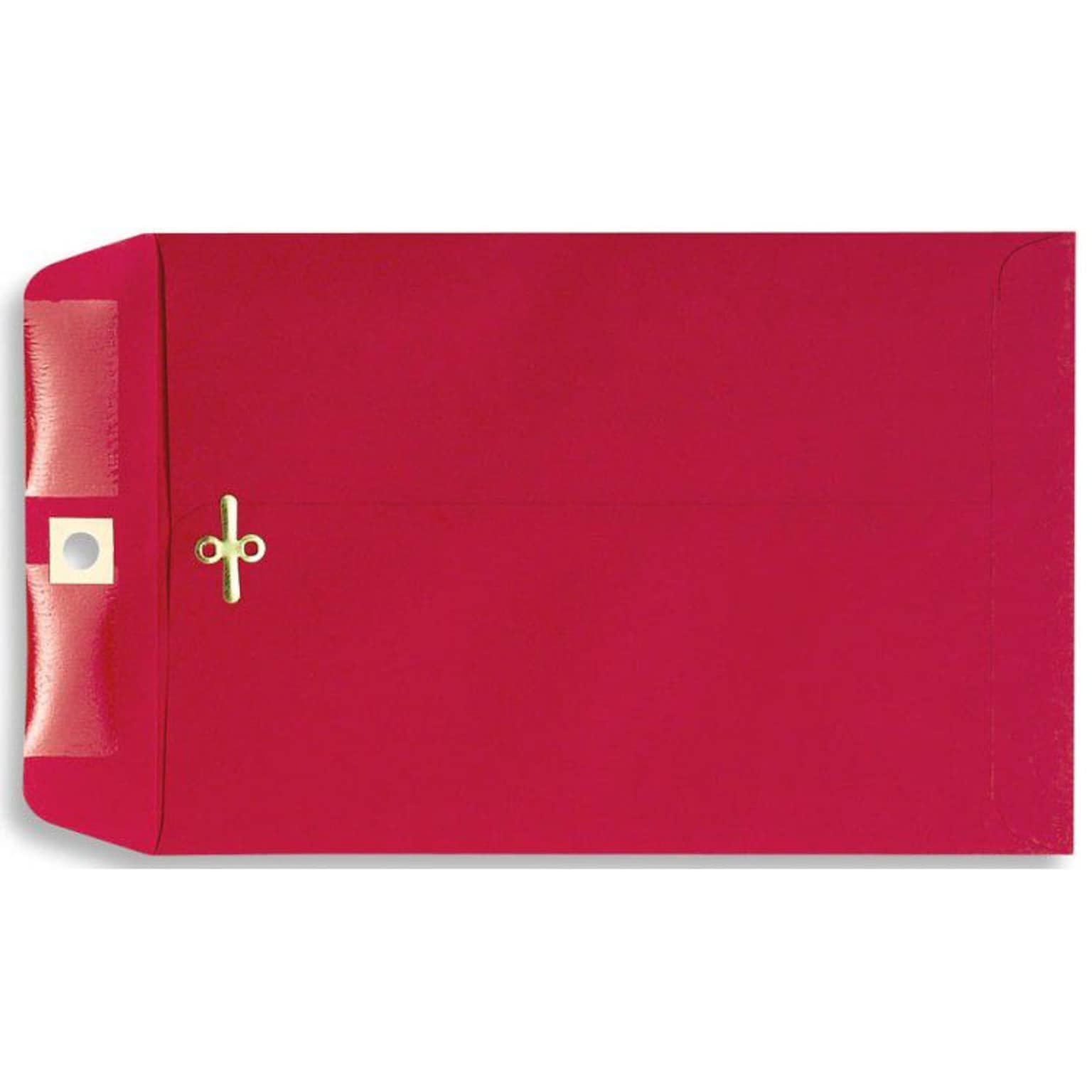 Lux® 6 x 9 Open End Clasp Envelopes; Holiday Red, 100/Pk