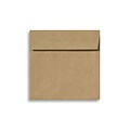 70 lb 5 3/4 x 5 3/4 Peel & Press Square Envelopes, Grocery Bag Brown, 50/Pack