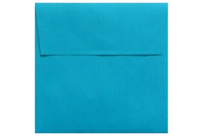 LUX® 80lbs. 7 x 7 Square Envelopes W/Peel & Press, Pool Blue, 1000/BX