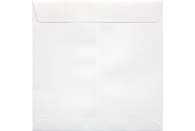 LUX® 70lb 8x8 Square Flap Envelopes W/Peel&Press; Bright White, 1000/BX