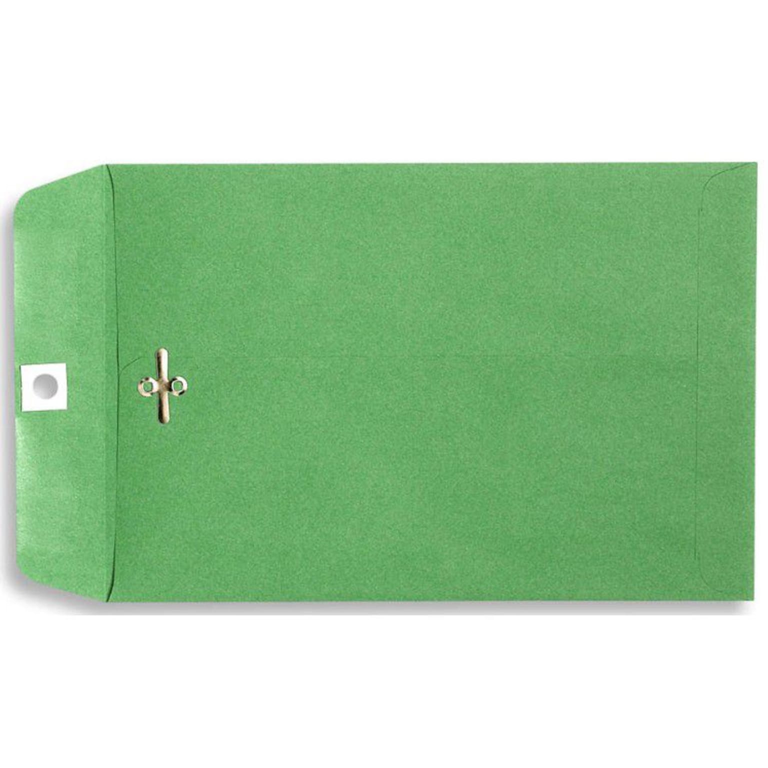 Lux® 9 x 12 Open End Clasp Envelopes; Bright Green, 100/Pk