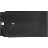 LUX® 9 x 12 Open End Clasp Envelopes, Midnight Black, 100/Pack