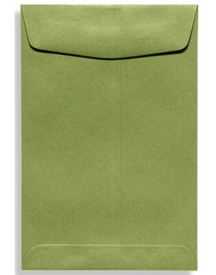 LUX 9 x 12 70lbs. Open End Envelopes, Avocado Green, 50/Pack