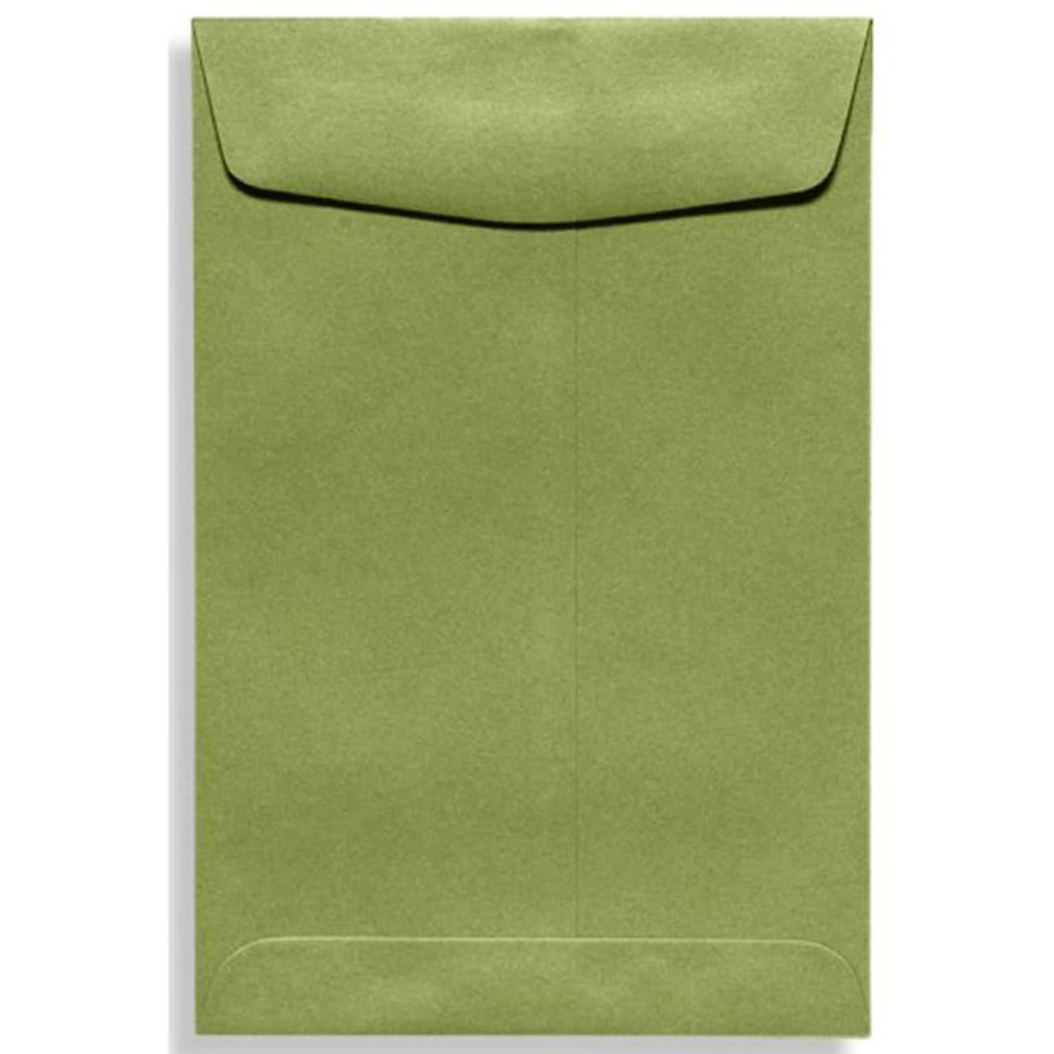 LUX 9 x 12 70lbs. Open End Envelopes, Avocado Green, 50/Pack