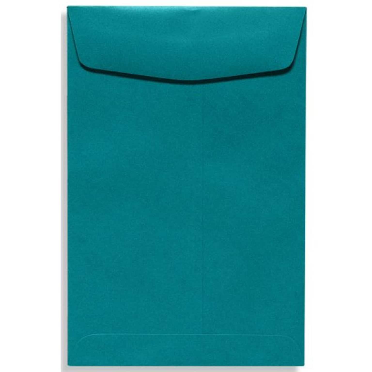 LUX® 70lbs. 9 x 12 Open End Envelopes W/Glue, Teal Blue, 250/BX