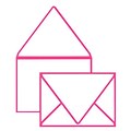 LUX A7 Colorseams Envelopes (5 1/4 x 7 1/4) 1000/Box, Fuchsia Seam (CS1880-16-1000)