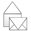 LUX A1 Colorseams Envelopes (3 5/8 x 5 1/8) 50/Box, Smoke Seam (CS1865-22-50)
