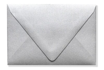 LUX A1 Contour Flap Envelopes (3 5/8 x 5 1/8) 250/Box, Silver Metallic (1865-06-250)