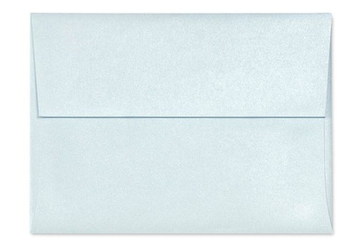 LUX 4 3/8 x 5 3/4 80lbs. A2 Invitation Envelopes W/Glue, Aquamarine Metallic, 50/Pack