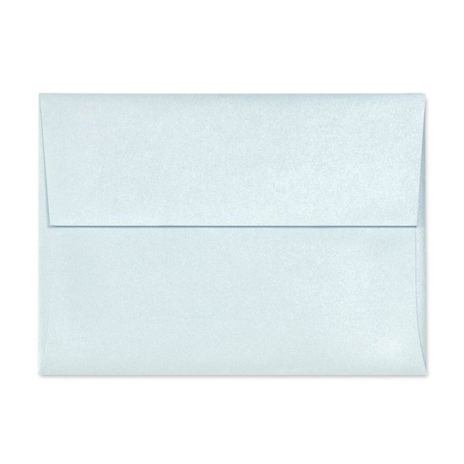 LUX 4 3/8 x 5 3/4 80lbs. A2 Invitation Envelopes W/Glue, Aquamarine Metallic, 50/Pack