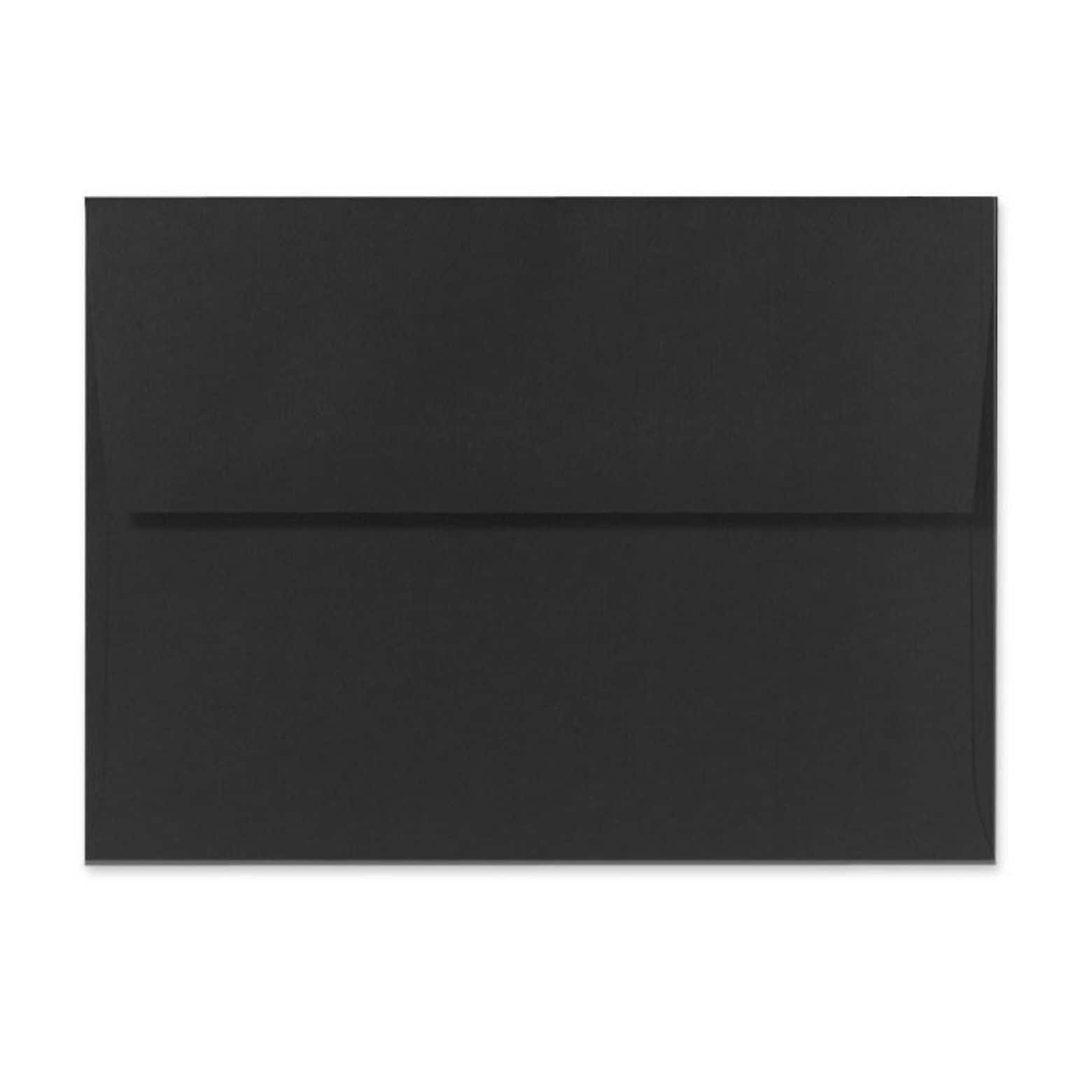 Lux® 5 3/4 x 8 3/4 80lbs. Square Flap Envelopes W/Peel & Press, Black Linen, 50/Pk