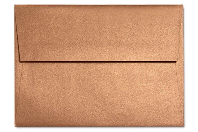 LUX A6 Invitation Envelopes (4 3/4 x 6 1/2) 250/Box, Copper Metallic (5375-11-250)