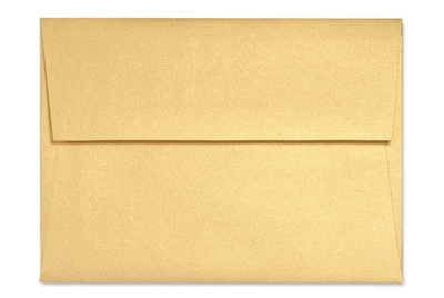 LUX A6 Invitation Envelopes (4 3/4 x 6 1/2) 50/Box, Gold Metallic (5375-07-50)