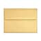 LUX® 4 3/8 x 5 3/4 Square Flap Envelopes W/Peel & Press; Gold Metallic, 1000/BX