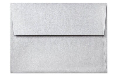 LUX® 80lb 5 3/4x8 3/4 Square Flap Metallic Envelopes W/Peel&Press; Silver, 500/BX