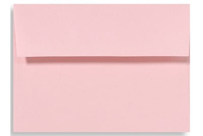 LUX 4 3/8 x 5 3/4 70lbs. A2 Invitation Envelopes W/Glue, Candy Pink, 50/Pack