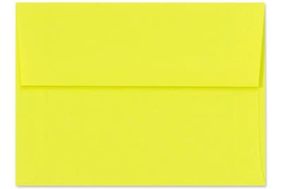 LUX 80lbs. 4 3/8 x 5 3/4  A2 RSVP, Invitation Envelopes  W/Peel & Press, Citrus Yellow, 250/BX