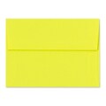 LUX® 4 3/8 x 5 3/4 80lbs. Vellum A2 Invitation Envelopes W/Peel & Press, Citrus Yellow