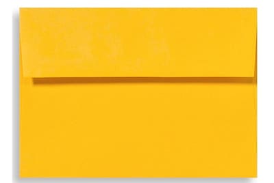 Lux® 4 3/8 x 5 3/4 70lbs. Square Flap Envelopes W/Peel & Press; Sunflower Yellow, 50/Pk