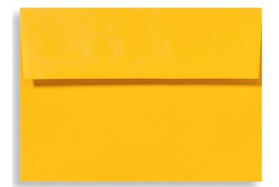 LUX® 70lb 4 3/8x5 3/4 Square Flap Exclusive Envelopes W/Peel&Press; Sunflower Yellow, 500/BX