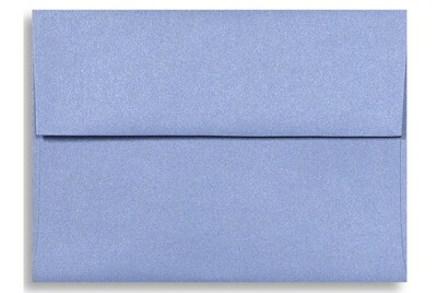 LUX® 80lbs. 4 3/8 x 5 3/4 Square Flap Envelopes W/Glue; Vista Metallic Blue, 250/BX