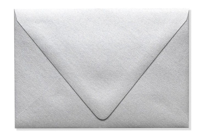 LUX A4 Contour Flap Envelopes (4 1/4 x 6 1/4) 50/Box, Silver Metallic (1872-06-50)