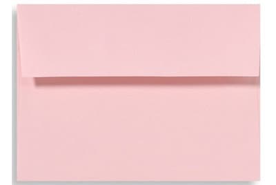 Lux® 4 1/4 x 6 1/4 80lbs. Square Flap Envelopes W/Peel & Press; Candy Pink, 50/Pk