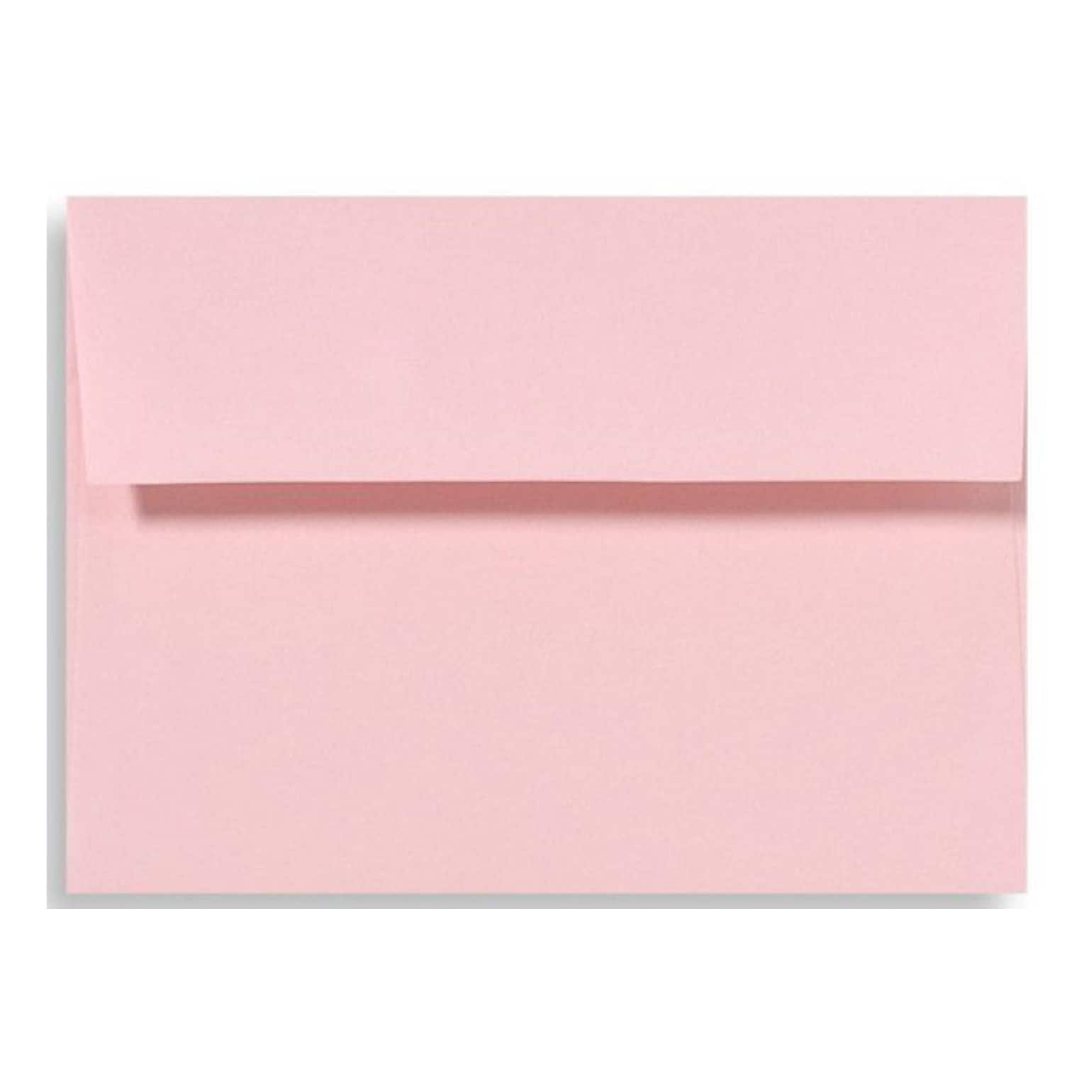 Lux® 4 1/4 x 6 1/4 80lbs. Square Flap Envelopes W/Peel & Press; Candy Pink, 50/Pk