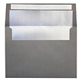 LUX A4 Foil Lined Invitation Envelopes (4 1/4 x 6 1/4) 500/Box, Smoke w/Silver LUX Lining (FLSM4872-03-500)