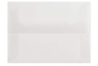 LUX® 30lb 4 3/4x6 1/2 Square Flap Envelopes W/Peel&Press; Clear Translucent, 500/BX