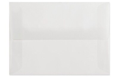 LUX® 30lb 4 3/4x6 1/2 Square Flap Envelopes W/Peel&Press; Clear Translucent, 500/BX